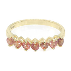 Bague en or et Saphir Padparadscha non chauffé