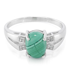 Bague en argent et Malachite