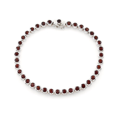 Bracelet en argent et Grenat du Mozambique