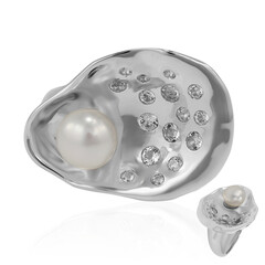 Bague en argent et Perle de culture d'eau douce