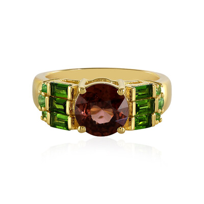 Bague en argent et Zircon acajou (Adela Silber)