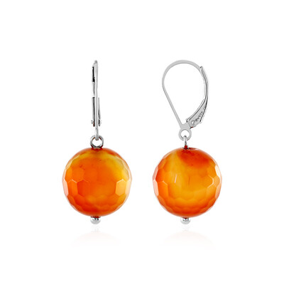 Boucles d'oreilles en argent et Cornaline