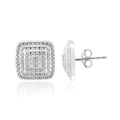 Boucles d'oreilles en argent et Diamant I3 (I)