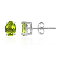 Boucles d'oreilles en argent et Péridot de Birmanie