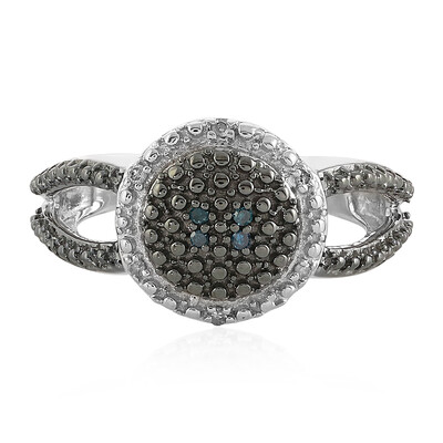 Bague en argent et Diamant bleu I3