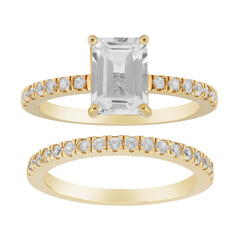 Bague en argent et Topaze blanche