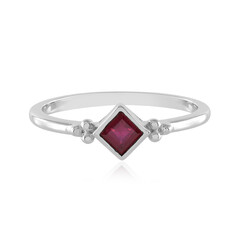 Bague en argent et Rubis de Madagascar