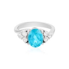 Bague en argent et Topaze Paraiba