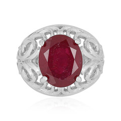 Bague en argent et Rubis de Madagascar