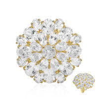 Bague en argent et Topaze blanche