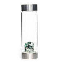 Bouteille bien-être avec mélange de pierres Forever Young : fluorite, calcite, quartz blanc 500ml (VitaJuwel)