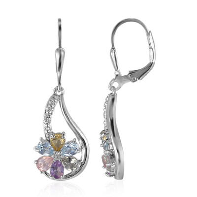 Boucles d'oreilles en argent et Améthyste de Bolivie