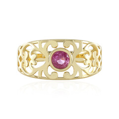 Bague en argent et Saphir rose de Madagascar