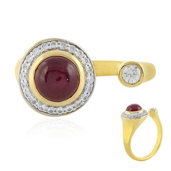 Bague en argent et Rubis de Madagascar