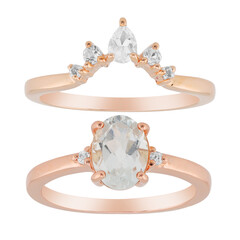 Bague en argent et Topaze blanche