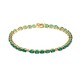 Bracelet en or et Emeraude de Zambie AAA