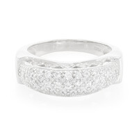 Bague en argent et Saphir blanc