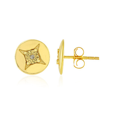 Boucles d'oreilles en argent et Diamant PK (J)