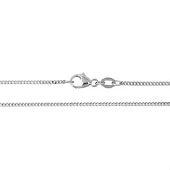 Or blanc 750/1000 - Chaîne maille gourmette - 45cm - 3,72 g