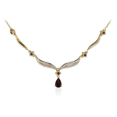 Collier en argent et Grenat du Mozambique