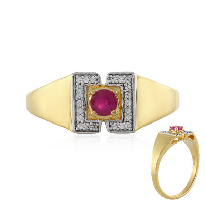 Bague en argent et Rubis de Madagascar
