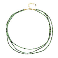Collier en argent et Rubis Zoïsite
