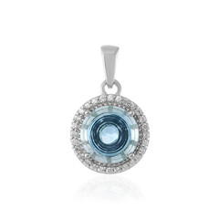 Pendentif en argent et Topaze bleu ciel