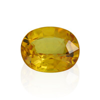  Saphir jaune de Ceylan (gemme et boîte de collection)