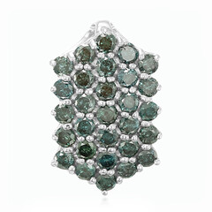Pendentif en argent et Diamant fantaisie