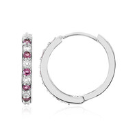 Boucles d'oreilles en argent et Grenat Rhodolite