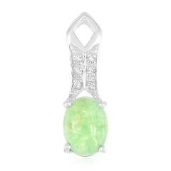 Pendentif en argent et Chrysoprase impériale