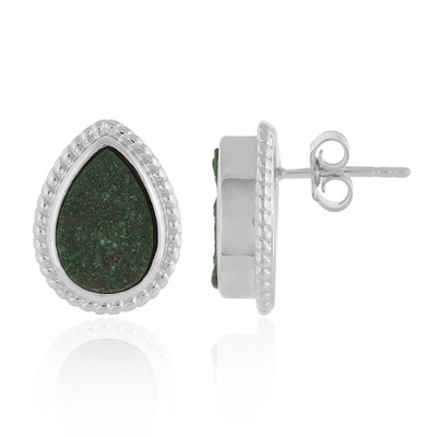 Boucles d'oreilles en argent et Uvarovite