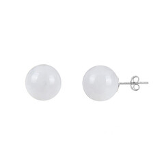 Boucles d'oreilles en argent et Labradorite blanche