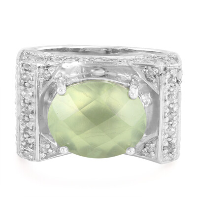 Bague en argent et Préhnite
