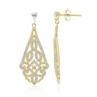 Boucles d'oreilles en argent et Topaze blanche