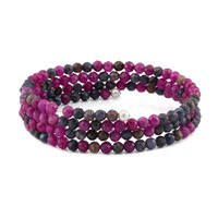 Bracelet en acier et Rubis (Riya)