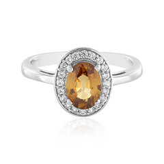 Bague en argent et Zircon mandarine