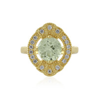 Bague en argent et Améthyste verte