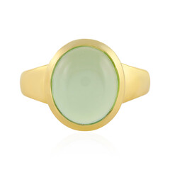 Bague en argent et Calcédoine d'eau
