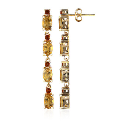 Boucles d'oreilles en argent et Citrine