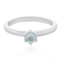 Bague en argent et Topaze bleu ciel