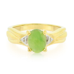 Bague en argent et Chrysoprase impériale
