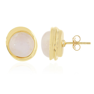 Boucles d'oreilles en argent et Pierre de Lune arc-en-ciel