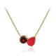 Collier en argent et Quartz rouge pastel
