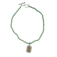 Collier en argent et Agate verte (Dallas Prince Designs)