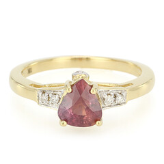 Bague en or et Saphir Padparadscha non chauffé (AMAYANI)