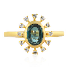 Bague en argent et Kyanite bleu pétrole