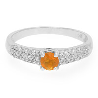 Bague en argent et Opale de Feu de Buriti