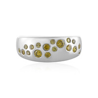 Bague en argent et Diamant jaune I3
