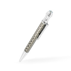 Stylo en laiton et Topaze bleu ciel